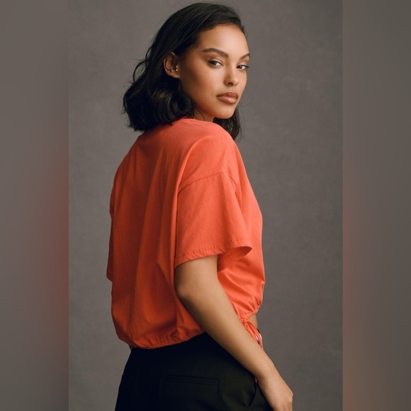 NWT Size L - Pilcro Boxy High-Low Tee (Color Coral) - Picture 2 of 16